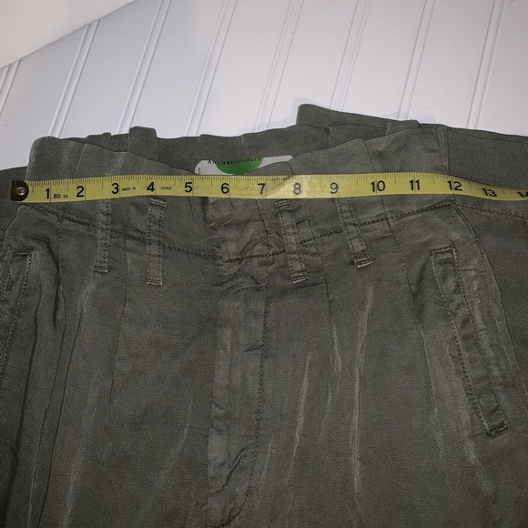 Anthropologie green high rise wide leg pants size 4 - Picture 4 of 7